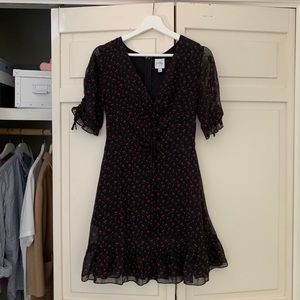 Oh Polly Cherry Printed Mini-Dress